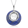 Lapis Lazuli Tree of Life Pendant Necklace 20 Inches in Stainless Steel 40.00 ctw - Sticky add to cart bar