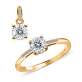 100 Facets Moissanite Ring and Pendant in Platinum Over Sterling Silver 1.50 ctw - Sticky add to cart bar