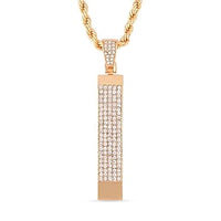 Austrian Crystal Pendant Necklace in Goldtone 24-26 Inches