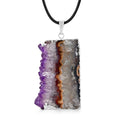 Amethyst Pendant Necklace 20 Inches in Silvertone 45.00 ctw - Sticky add to cart bar