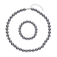 Terahertz Trapezoid Round Beaded Stretch Bracelet and Necklace 18 Inches in Rhodium Over Sterling Silver 370.00 ctw