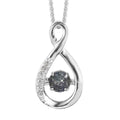 Peacock Tanzanite and White Zircon Pendant Necklace 20 Inches in Platinum Over Sterling Silver 0.50 ctw - Sticky add to cart bar