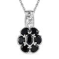 Karis African Amethyst Floral Pendant Necklace 20 Inches in Platinum Bond and Stainless Steel 2.85 ctw - Sticky add to cart bar