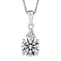 Moissanite Pendant Necklace 20 Inches in Platinum Over Sterling Silver 2.00 ctw (Del. in 5-7 Days) - Sticky add to cart bar