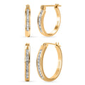 Set of 2 Diamond Earrings in 14K YG Over Sterling Silver 0.25 ctw - Sticky add to cart bar