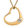 Luxoro 14K Yellow Gold Diamond Heart Pendant Necklace 18 Inches 0.05 ctw - Sticky add to cart bar
