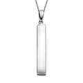Diamond Accent Pendant Necklace, Men's Bar Pendant Necklace, Platinum Over Sterling Silver Necklace, 20 Inch Necklace, Silver Bar Pendant Necklace - Sticky add to cart bar