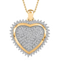 Ankur Treasure Chest Diamond Pendant Necklace , Diamond Heart Pendant , Heart Shaped Jewelry, Sterling Silver Pendant Necklace , 18 Inches Necklace , Princess Length Necklace 1.00 ctw - Sticky add to cart bar