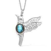 Malagasy Labradorite Pendant Necklace (20 Inches) in Platinum Over Copper with Magnet and Stainless Steel 5.60 ctw , Tarnish-Free, Waterproof, Sweat Proof Jewelry