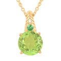 Karis Chartreuse Quartz (Triplet), Simulated Green Diamond Pendant Necklace (20 Inches) in 18K YG Plated and Stainless Steel 5.40 ctw , Tarnish-Free, Waterproof, Sweat Proof Jewelry - Sticky add to cart bar