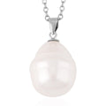 Shell Pearl Solitaire Pendant In Sterling Silver with Stainless Steel  Necklace 20 Inches - Sticky add to cart bar