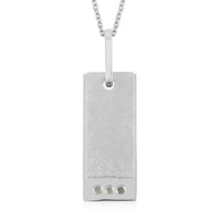 Marvelous Meteorite and Bohemian Moldavite 0.10 ctw Pendant in Sterling Silver with Stainless Steel Necklace 20 Inches