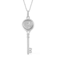 Marvelous Meteorite Key Shape Pendant Necklace 20 Inches in Stainless Steel - Sticky add to cart bar