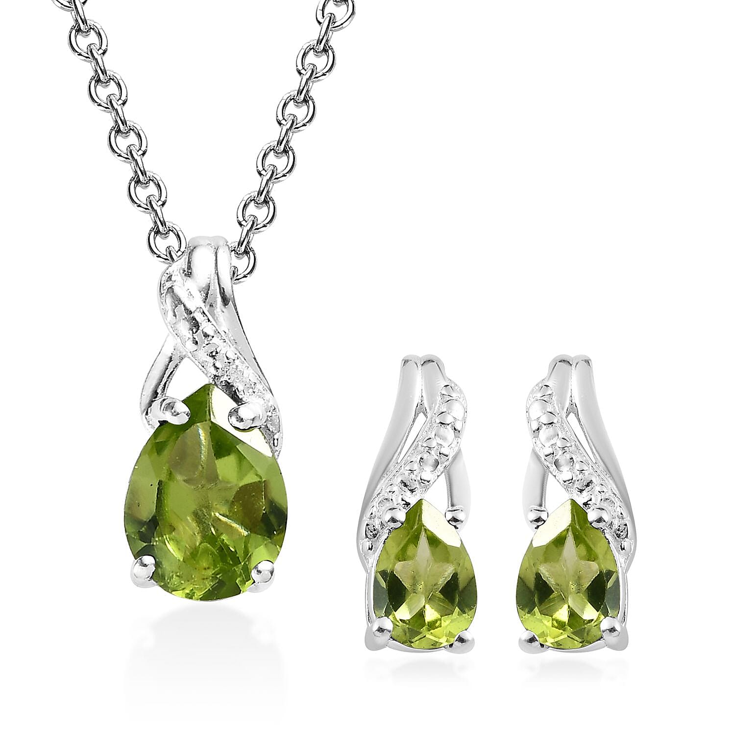 Thai Black Spinel Earrings and Pendant Necklace 20 Inches in Sterling Silver and Stainless Steel 1.60 ctw