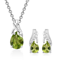 Thai Black Spinel Earrings and Pendant Necklace 20 Inches in Sterling Silver and Stainless Steel 1.60 ctw