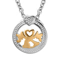 Pendant Necklace 20 Inches in 14K YG Over and Sterling Silver and Stainless Steel - Sticky add to cart bar