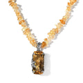 Artisan Crafted Brazilian Citrine Pendant with Chips Necklace 20 Inches in Sterling Silver 83.90 ctw - Sticky add to cart bar