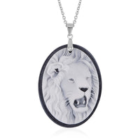 Cameo Pendant Sterling Silver with Stainless Steel Necklace 20 Inches 19.00 ctw