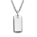 Sterling Silver Bar Pendant with Stainless Steel Necklace 20 Inches 4.10 Grams - Sticky add to cart bar