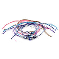 Set of 7 Ceramic Evil Eye Protector Charm Adjustable Cotton Braided Friendship Bracelet , Cotton Beaded Bracelet for Women , Adjustable Bracelet - Sticky add to cart bar