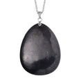 Shungite Pendant Necklace 24 Inches in Stainless Steel 85.00 ctw - Sticky add to cart bar