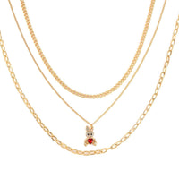 White and Multi Color Austrian Crystal Set of 3 Necklace 17-19 Inches in Silvertone