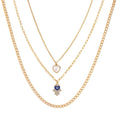 Multi Color Enameled Set of 2 Necklace 17-19 Inches in Goldtone - Sticky add to cart bar