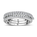 Iliana 18K White Gold Diamond Stackable Set of 3 Band Ring (Size 6.0) (4.90 g) 0.50 ctw - Sticky add to cart bar