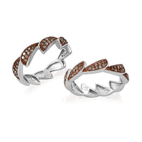 Blue Diamond Set of 2 Stackable Band Ring in Platinum Over Sterling Silver (Size 10.0) 0.50 ctw