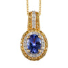 Tanzanite with Yellow Diamond