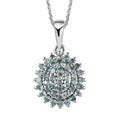 Narsipatnam Alexandrite Floral Pendant Necklace 20 Inches in Platinum Over Sterling Silver 1.10 ctw - Sticky add to cart bar