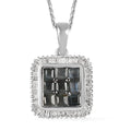 Narsipatnam Alexandrite, Diamond Floral Pendant Necklace (20 Inches) in Platinum Over Sterling Silver 1.10 ctw - Sticky add to cart bar