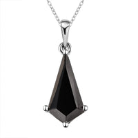 Elite Shungite Kite Shape Pendant Necklace 20 Inches in Platinum Over Sterling Silver 1.85 ctw