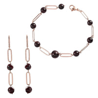 TLV Green Aventurine Bracelet (8In) and Earrings in ION Plated YG Stainless Steel 39.50 ctw