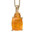 TLV Yellow Sapphire (FF), White Topaz Pendant Necklace (20 Inches) in Vermeil YG Over Sterling Silver 7.50 ctw - Sticky add to cart bar