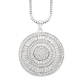 White Crystal Cocktail Pendant Necklace 29-31 Inches in Silvertone - Sticky add to cart bar