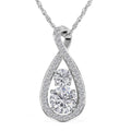 Forever Love Lab Created White Sapphire Necklace (Sterling Silver) - Sticky add to cart bar
