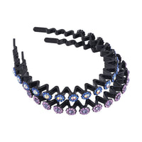 Resin, Multi Color Austrian Crystal Set of 2pcs Hair Hoops