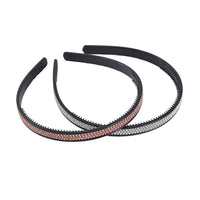 Resin, Mystic White and Black Austrian Crystal Set of 2 Hair Hoop