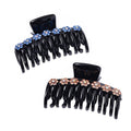 Set of 2 Resin, Multi Color Austrian Crystal Hair Claw Clip - Sticky add to cart bar