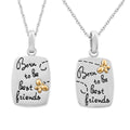 Best Friends Dual Pendant Necklace 18 Inches in ION Plated YG and Stainless Steel - Sticky add to cart bar