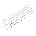 Set of 5 Blue Howlite and Simulated Pearl Charm Anklet (9-11 In) in Silvertone 0.80 ctw - Sticky add to cart bar