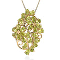 Premium Peridot Floral Pendant Necklace 20 Inches in Vermeil Yellow Gold Over Sterling Silver 7.25 ctw - Sticky add to cart bar