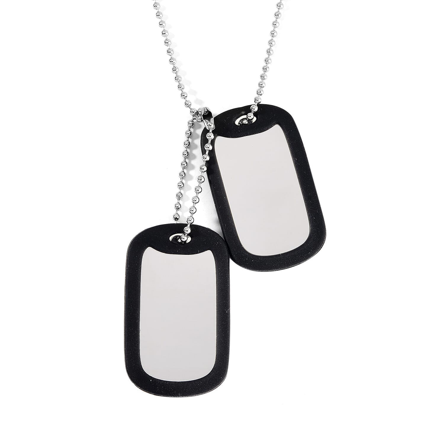 Bar Pendant Necklace 24 Inches in Stainless Steel