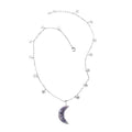 Agate Star Charm Pendant Necklace 16.5-18.5 Inches in Silvertone 32.50 ctw - Sticky add to cart bar