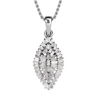 Diamond Pendant Necklace (18 Inches) in Platinum Over Sterling Silver 1.00 ctw