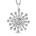 Moissanite (Rnd 6mm) Pendant Necklace (20 Inches) in Platinum Over Sterling Silver 1.50 ctw - Sticky add to cart bar