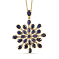 Masoala Sapphire (D) 7.00 ctw Pendant Necklace 20 Inches in Vermeil Yellow Gold Over Sterling Silver - Sticky add to cart bar