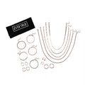 15pcs Jewelry Set with Necklace (18, 20 & 22Inch), Bracelet, Hoops, Stud Earrings in Stainless Steel - Sticky add to cart bar