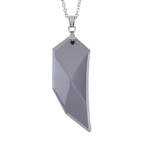 Terahertz Solitaire Pendant Necklace (20 Inches) in Stainless Steel 50.00 ctw